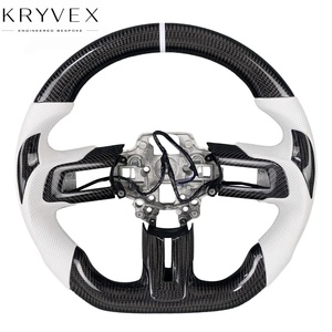 Volante Deportivo Kryvex de Fibra de Carbono Personalizado para Ford <span class=keywords><strong>Mustang</strong></span> 2015-2023, Estilo Deportivo, Fibra de Carbono Auténtica, LED, Modificación para Autos Deportivos - Product Image 1