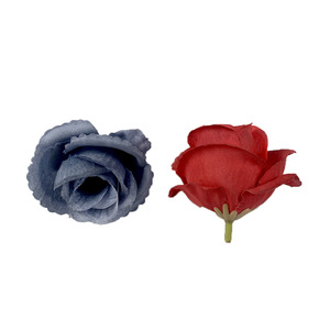 ดอกกุหลาบประดิษฐ์ขนาด 5 ซม. ดอกไม้ผ้าไหมสำหรับทำ Corsage เครื่องประดับศีรษะ ของตกแต่งงานแต่งงานและของตกแต่งบ้าน - Product Image 5