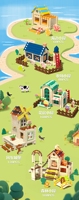 Jouet éducatif d'ingénierie de construction créative Kit de maison d'oiseau en bois Kit de cabane en rondins de construction en bois pour garçons filles