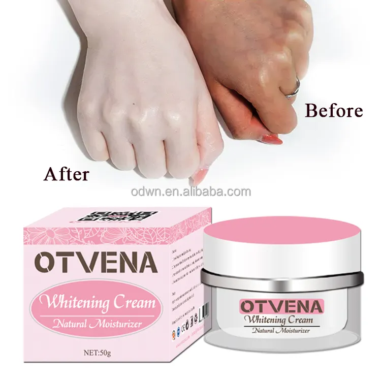 whitening cream custom logo OTVENA pre make up white girl skin whitening cream USA