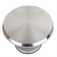 Hochwertiger Kuchen-Plattenspieler aus Aluminium legierung, rutsch fester, drehbarer Kuchen-Dekorations tisch mit rotierender Platte