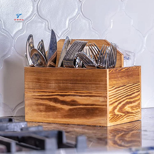 Utensile <span class=keywords><strong>in</strong></span> <span class=keywords><strong>legno</strong></span> rustico per fattoria cucina piano di lavoro organizzatore con accessori di <span class=keywords><strong>spezie</strong></span> uso Rack di stoccaggio per utensili da cucina - Product Image 5