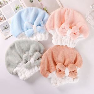 Serviette de Douche Absorbante en Velours Corail à Motif Dessin Animé pour Femme, Séchage Rapide, Bonnet de Lavage de Cheveux, Sac de Rangement - Product Image 4