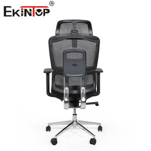 <span class=keywords><strong>Chaise</strong></span> <span class=keywords><strong>de</strong></span> <span class=keywords><strong>bureau</strong></span> exécutive <span class=keywords><strong>ergonomique</strong></span> moderne Ekintop avec dossier en maille, hauteur réglable, base pivotante, accoudoirs fixes, cadre en acier chromé - Product Image 5