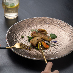 Japandi Banquet Hall Dinner Sets Rock Flat Porcelain Soup Deep Bowls <span class=keywords><strong>Plato</strong></span> de sushi Vajilla para eventos Restaurantes Surtido de cerámica - Product Image 3