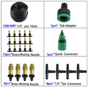 Kit d'irrigation DIY pour extérieur 10/15/20/25/30M avec buse de brumisation en laiton réglable, pulvérisateur d'arrosage de <span class=keywords><strong>jardin</strong></span> - Product Image 3