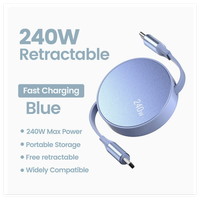 Câble USB rétractable Type C 240W PD 5A, câble de charge rapide et de synchronisation de données, cordon de charge avec logo personnalisé pour téléphone, tablette, ordinateur portable, PC