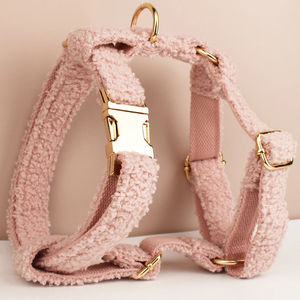 Baby Pink Cotton <b>Dog</b> <b>Harness</b> Set with Adjustable Breakaway Design Custom Logo Washable & Modern <b>for</b> Cats & <b>Dogs</b> - Product Image 6