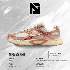 Nike V5 RNR Wmns "Rose Gold" Women's Mesh Walking Breathable Lace-up Round Toe Low Heel Shoes All Seasons Walking Sneakers - Product Image 6