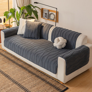 <b>Pet</b> <b>Sofa</b> Cushion Thickened Solid Color Striped Cover 145-185CM Folded For Autumn Winter Use - Product Image 3