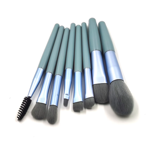 कस्टम लोगो हिप्पोकैम्पस आंखों का चेहरा ब्लश पाउडर 8 पीसी पेशेवर नायलॉन लकड़ी हैंडल कंटूर ब्रश सेट - Product Image 4