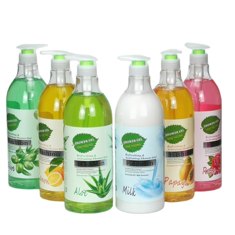 Gel de ducha blanqueador, lavado de cuerpo orgánico Natural, marca privada, sabor a fruta, gel1300 ml