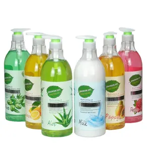 Private Label Natural Organic Body Wash Scrub Fruit Flavor Lightening Whitening Shower Gel1300ml