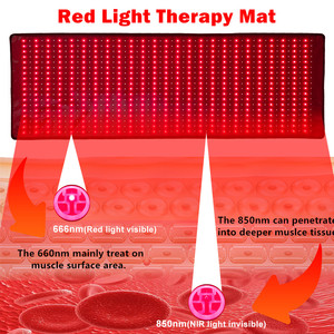 2025 nueva llegada uso doméstico 70,9x24 pulgadas cuerpo completo 660nm 850nm infrarrojo cercano terapia de luz roja manta Mat - Product Image 2