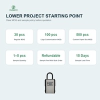 Boîte à clés portable étanche pour extérieur avec serrure à combinaison à 4 chiffres, coffre-fort à clés pour agents immobiliers et locations de vacances