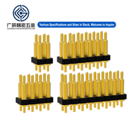 Connecteur Pogo Pin mâle plaqué or 2,54 mm 5V 2A à 2, 3, 4, 5, 6, 7 ou 8 broches pour appareils électroniques PCB