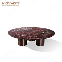 Meubles en pierre Socle bas Table basse en marbre Table basse de salon Table basse de centre de stockage pivotante ronde créative