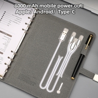 Chargeur de téléphone USB portable professionnel A5 personnalisé batterie externe multifonctionnel chargement sans fil U Disk coffret cadeau pour ordinateur portable à feuilles mobiles