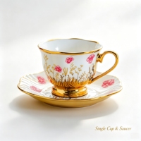 Tasse et soucoupe à expresso en céramique de 100 ml, style rétro britannique, pour café et restaurant