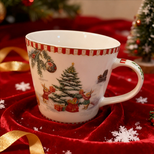 <span class=keywords><strong>Service</strong></span> <span class=keywords><strong>de</strong></span> table <span class=keywords><strong>de</strong></span> <span class=keywords><strong>Noël</strong></span> festif - Assiettes et tasses en porcelaine avec motifs <span class=keywords><strong>de</strong></span> poinsettia, <span class=keywords><strong>de</strong></span> chaussette et <span class=keywords><strong>de</strong></span> cloche (motif flocon <span class=keywords><strong>de</strong></span> neige rouge et or) - Product Image 5