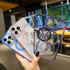 Funda Magnética Transparente Híbrida de Acrílico + TPU para Teléfono <span class=keywords><strong>Samsung</strong></span> <span class=keywords><strong>Galaxy</strong></span> A04E/A34/A35, Funda para Teléfono Celular con Carga Inalámbrica - Product Image 1