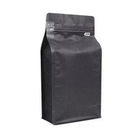 Sacs à café personnalisés durables en papier imprimé, à fond plat, avec valve et fermeture éclair, pour lait, aliments pour animaux et salades