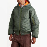 Blouson Aviateur Premium Hiver Homme Tricoté Coupe-Vent Écologique Haute Qualité Sur Mesure Vente en Gros Service OEM 2026