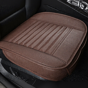 シフト防止設計、通気性、迅速な取り付け、本革製オートシートカバー、背もたれなし、3セット、ほとんどの車種に対応 - Product Image 2