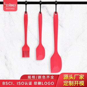 <b>Silicone</b> 3-Piece Kitchen Set Oil Brush Scraper <b>Baking</b> Tools Non-Toxic Heat Resistant Food Safe Reusable For Cake Making - Product Image 4