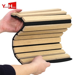 Material Acústico Económico y Ecológico para Insonorización, Paneles de Pared de Listones de Madera Acústica, Tablero de MDF PET - Product Image 1