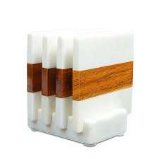 High quality <b>wood</b> and marble cup coaster shiny polished for <b>desktop</b> coaster tea cup wooden marble coaster for sale - Product Image 5