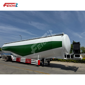 Hot bán New Loại 3 trục 2 khoang 85 khối bột Tank số lượng lớn xi măng Giao thông vận tải bán Trailer xe tải Trailer - Product Image 3