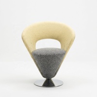 Fauteuil pivotant d'appoint en tissu de designer, chaise individuelle unique, chaise de loisirs à base métallique pour hall d'hôtel et salle d'exposition