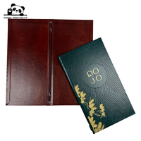 Couverture de menu en cuir personnalisée en gros, porte-menu haut de gamme A4 A5 pour restaurant, bistrot