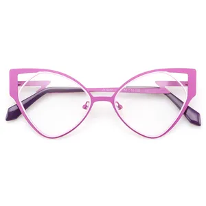 Designer Luxus Brillen Damen Eye Glasses Custom Optical Frames Women Metal Cat Eye Eyeglass Frames Monture Lunettes Femme 2023