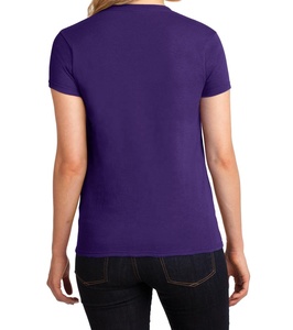 Ropa de moda logotipo liso camisetas mujeres cuello redondo manga corta hecho Pakistán precio barato impresión gruesa GSM camisetas de mujer - Product Image 2