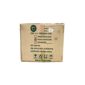Cuenco de papel PE doble liso de 550cc ecológico de calidad alimentaria, envasado de alimentos, ensaladera de papel de cartón desechable, Filipinas - Product Image 4