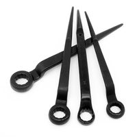 Baja tugas berat 45 # kunci pas Torx kepala tunggal dengan ekor runcing 19/24/26/27/30/32/36/41/46 kunci pas mur heksagon metrik