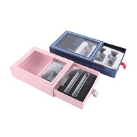 Emballage cosmétique de luxe avec logo personnalisé, boîte rigide coulissante avec fenêtre transparente, boîte cadeau pour parfum, vernis à ongles, huile, avec finition artisanale
