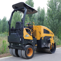 Rouleau compresseur d'asphalte combiné 4 tonnes, rouleau compresseur routier 3 tonnes 5 tonnes, rouleau compresseur à pneus arrière en caoutchouc