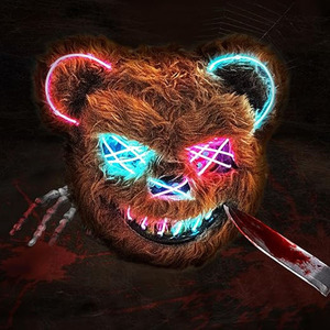 Máscara de oso LED luminosa, máscara de bola de Mascarada brillante para hombres y mujeres, accesorios de Cosplay, máscara iluminada, máscara, suministros de Halloween - Product Image 5