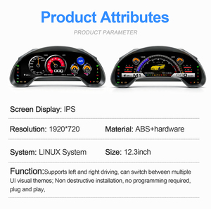 Navihua Nouvelle Arrivée Tableau de Bord Numérique pour Voiture, Compteur de Vitesse Automatique, Système Linux, Écran LCD pour Chevrolet Corvette C6 2005-2013 - Product Image 6