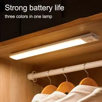 Lot de 2 lampes LED magnétiques sans fil rechargeables USB pour cuisine, avec détecteur de mouvement, 20cm, 30cm, 40cm, 50cm