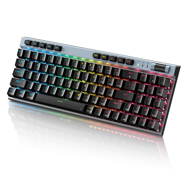OEM ODM RGB Mechanical Gaming Keyboard 78 Keys HotSwap Mechanical Keyboard With Magnetic Red Switches Ergonomic Keyboard with Al