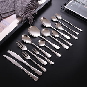 304 Stainless Steel Cutlery <b>Set</b> <b>Knife</b> Fork Spoon Western Style Steak <b>Knife</b> Flatware For Catering Adults Solid Color 1010B Series - Product Image 3