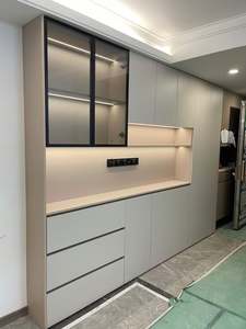 Customizable Solid Wood Restaurant Furniture Wooden Bar Cabinet Buffet <b>Sideboard</b> of Restaurant Quality Custom Size Options - Product Image 2