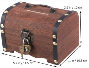 Serrure de tirelire en bois personnalisée enfants adultes maison tirelire décorative épargne anniversaire outil de gestion de l'argent idée cadeau - Product Image 4
