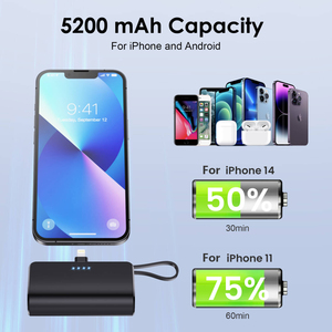 5200mAh Viên nang di động cung cấp điện thoại di động với cáp bên ngoài pin dự phòng gói mini xách tay ngân hàng điện không dây - Product Image 6