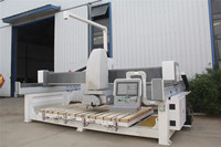 Machine de découpe de pierre industrielle CNC 5 axes à 45 degrés avec moteur PLC personnalisé et roulement pour marbre et granit