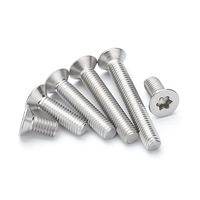 Sekrup Mesin Kepala Countersunk Torx Baja Tahan Karat Seri M2-M6 Anti Maling Sekrup Kepala Datar Bintang untuk Kabinet Mesin Presisi
